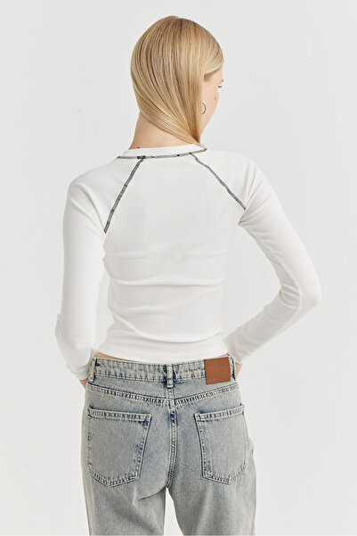 PAULMARK Women's Written Corded Fabric Blouse