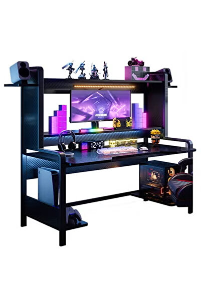 KEKE طاولة مكتب ألعاب كمبيوتر مريحة ومتعددة الوظائف 100 سم