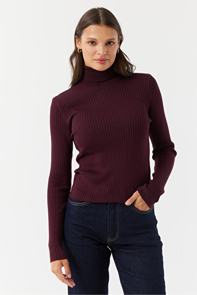 PAULMARK سترة نسائية محبوكة بياقة مدورة