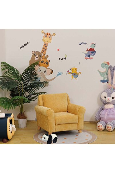 danube Sunny Kids Armchair - Yellow Fabric Chair for Kids, 1-Seater Wood Fram...