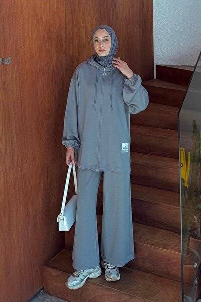 lamelif Rigging Detailed Double Set Gray