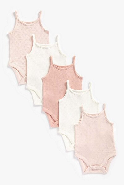 MOTHERCARE Pointelle Cami Bodysuits - 5 Pack
