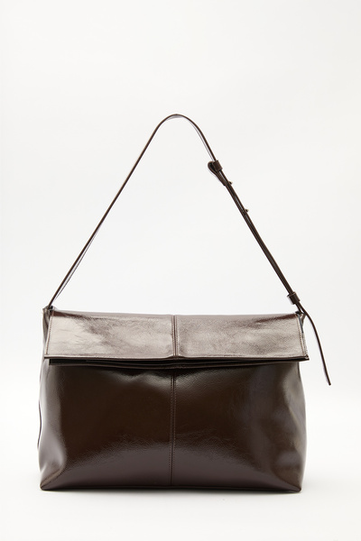 Manuka Covered Tote Leather Bag Brown
