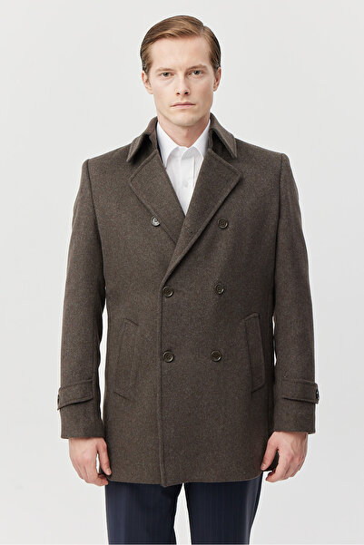 PAULMARK Men's Waist Detailed Short Coat