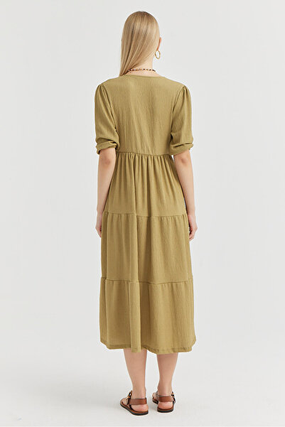 PAULMARK Rochie texturată cu decolteu în V pentru femei