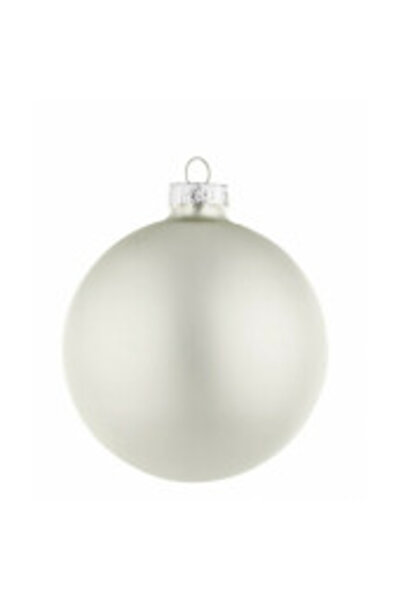 Bizzotto Σετ 24 μπάλες από ματ λευκό γυαλί, 8 εκ.