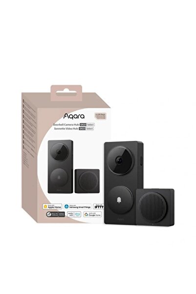 Aqara Akıllı Görüntülü Kapı Zili Hub G410 Siyah CH-C09D-S (Apple Home Destekli)