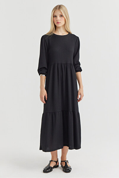 PAULMARK فستان طويل نسائي ذو ملمس مميز