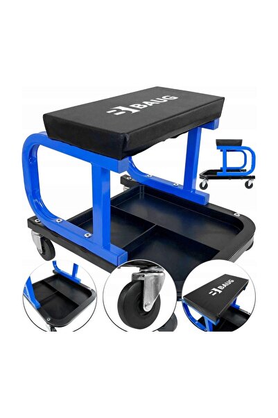 BAUG Stool, Workshop chair with drawer 80x190x370mm 150kg