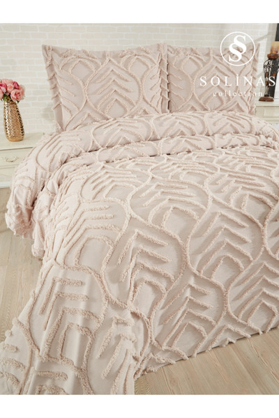 Solinas Collection Pera Vizon İnce Pike King Size Yatak Örtüsü (270 cm x 260 cm)