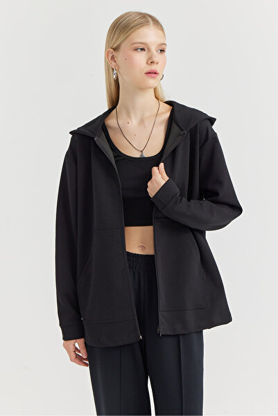 PAULMARK Top de sport pentru femei cu buzunar cangur