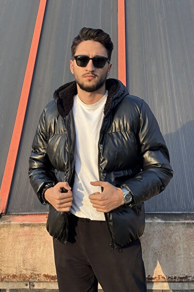 inpool Standard Fit, Winter, Water and Wind Resistant, Fur Lining, Faux Leather Jacket-Coat 2501