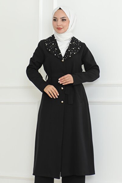 Modamihram Pearl Detailed Suit Black Msw19216-1