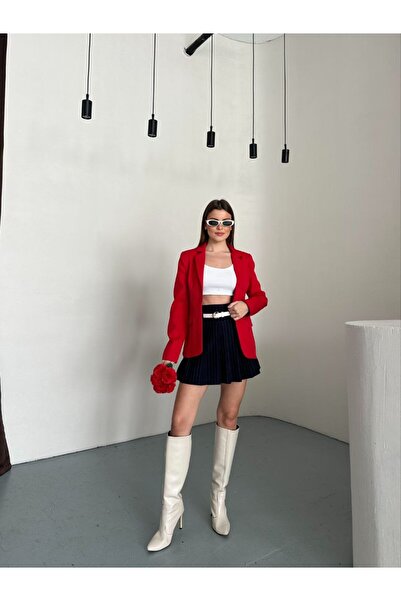 solena sln Women's Buttoned Waist-Fitted Classic Blazer Jacket