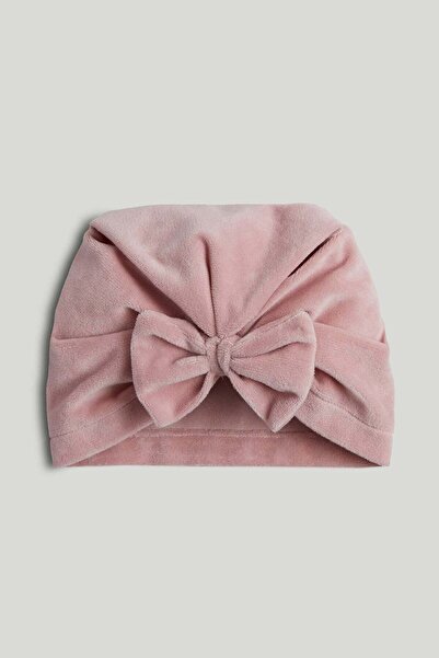 MOTHERCARE Pink Velour Baby Hat