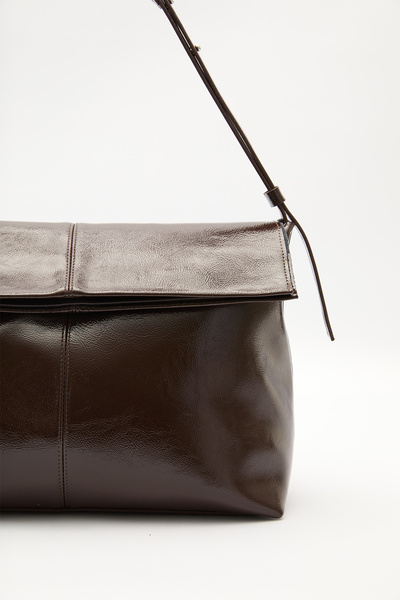 Manuka Covered Tote Leather Bag Brown