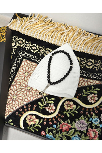 Bilenler طقم هدايا للرجال يشمل سجادة صلاة مبطنة وقبعة وسبحة - طقم هدايا مميز ...