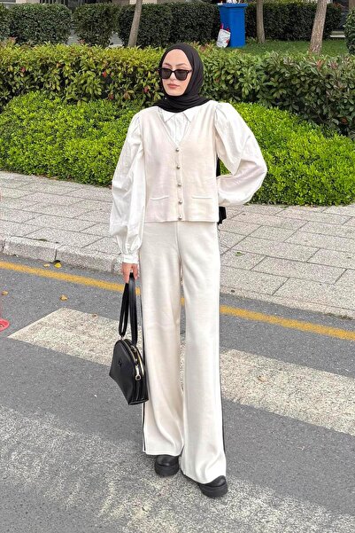 lamelif Piped Vest Set Set of Stones