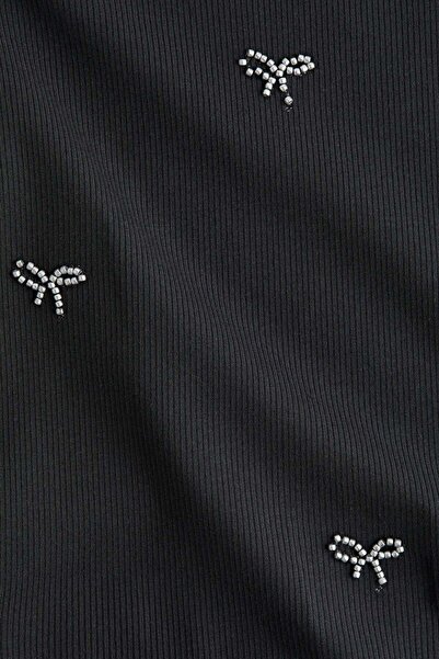 H&M Embellished cotton top