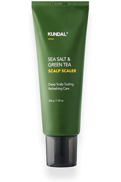 Kundal مقشر فروة الرأس بملح البحر والشاي الأخضر، 200 غرام