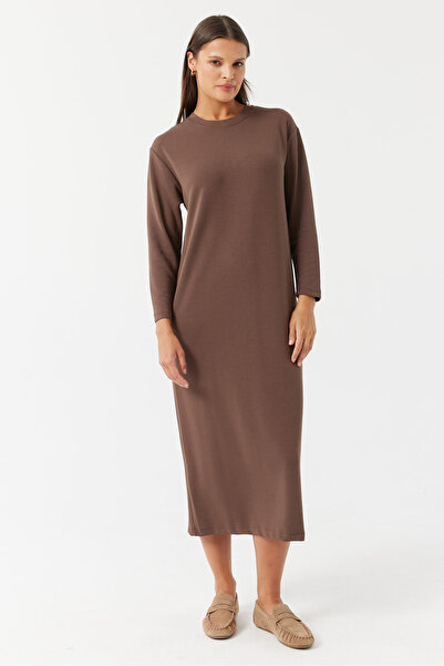 PAULMARK Women's Ribbed Long Dress