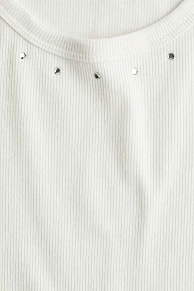 H&M Embellished cotton top