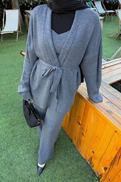 lamelif Triple Knitwear Suit Anthracite