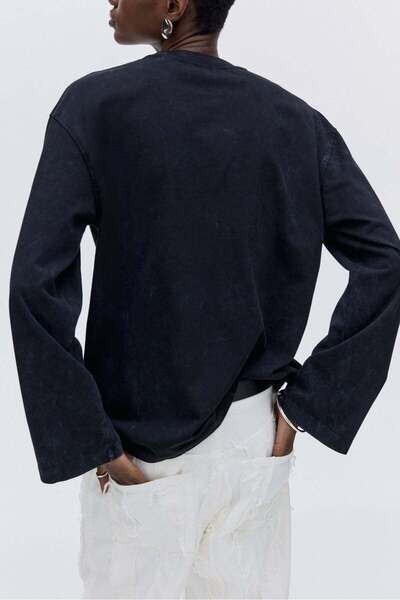 H&M Washed-look cotton top