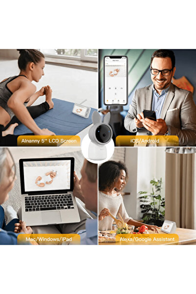 ARENTI AInanny 2K UHD Video Baby Monitor with Pan and Tilt, 5-inch LCD Screen