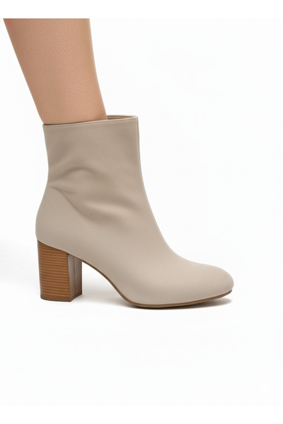 Limeo Suede Zippered Front Flat Easy to Wear Heeled Short Simple Classic Boots Bootie