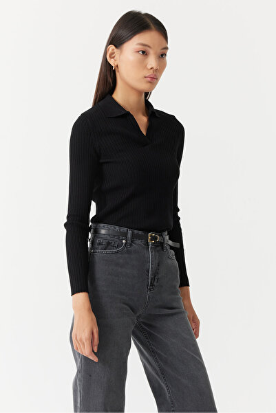 PAULMARK Γυναικείο πλεκτό πουλόβερ με λαιμό πόλο