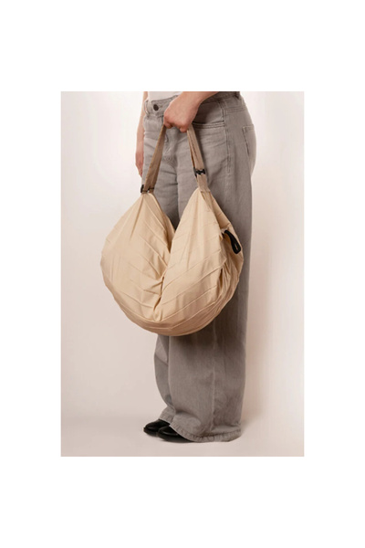 CT STONES Cream Color Foldable Travel Bag