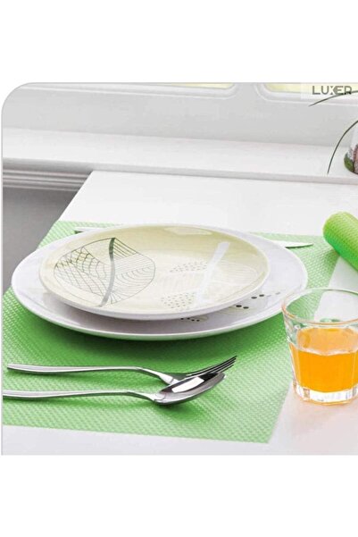 LUXER 4 Non-Slip Mats for Refrigerator Shelf/Drawer Protection, Placemats, 45x29 cm, Green