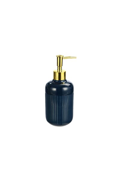 SEPIO Manual liquid soap dispenser, 250ml, ceramic, navy blue,