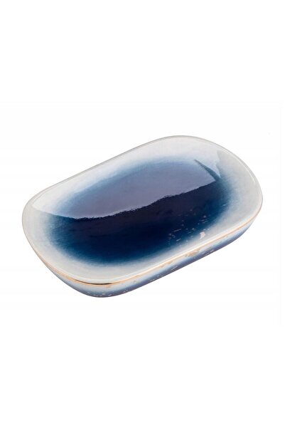 SEPIO Ceramic soap dish, shades of blue, multicolor,
