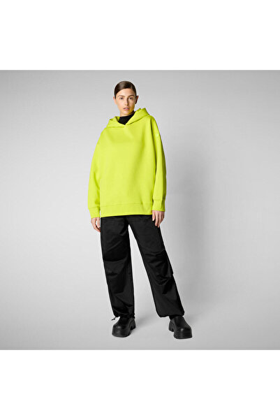 Unisex Kapüşonlu Sweatshirt Fosforlu Yeşil - Itea