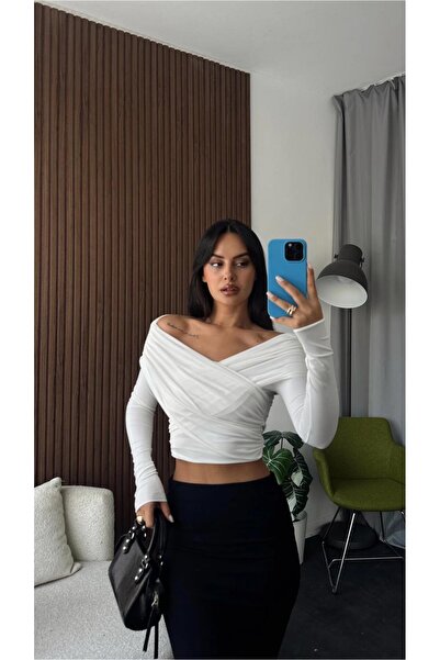 Sima Butik Kadın Drapeli Bluz