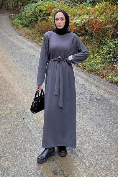 lamelif Arma Detailed Dress Anthracite