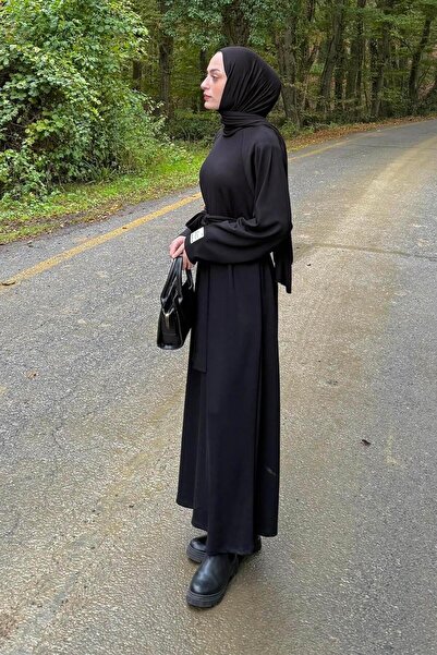 lamelif Φόρεμα με λεπτομέρεια στον κορδόνι σε μαύρο χρώμα