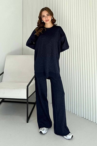 Melike Tatar Glitter Buttoned Knitwear Set 70-2519