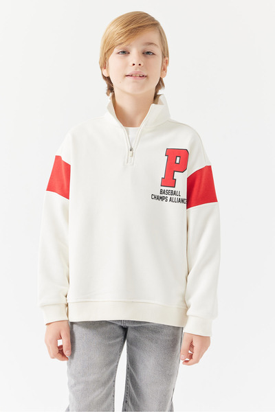 PAULMARK Φούτερ για αγόρια με μισό φερμουάρ στο λαιμό