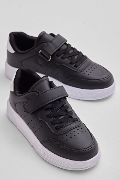 Tonny Black Παιδικά Unisex Μαύρα Λευκά Αθλητικά Παπούτσια με Ελαφριά Σόλα με ...