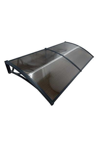 MAPROFI Copertina de usa 200x100cm marchiza adapost acoperis Negru-Bronz