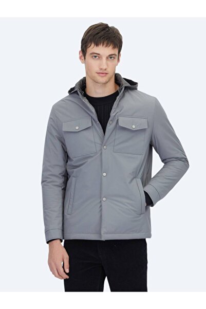 Kip Gray Regular Fit Micro Gel Fiber Sports Jacket