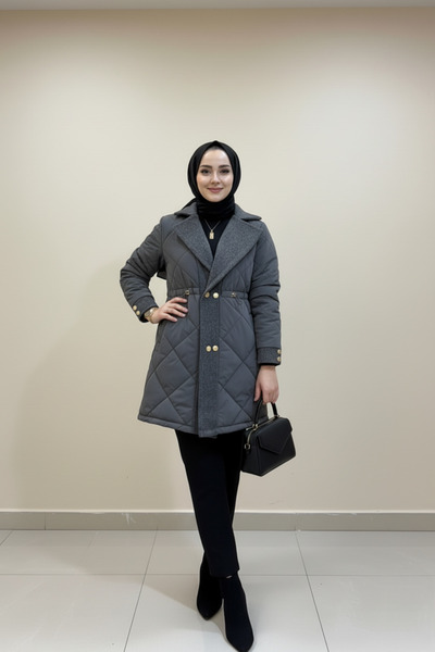 Safgiyim44 Premium Jacket with Stamp Detail Gray