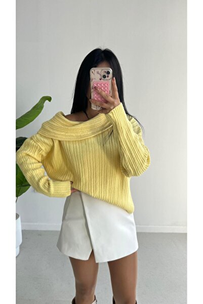 Pera Degaje Yaka Kazak - Sarı