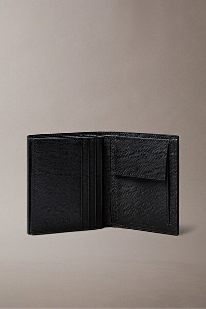 Calvin Klein Calvin Klein Herren Schwarze Saffiano EW Slim Trifold Geldbörse