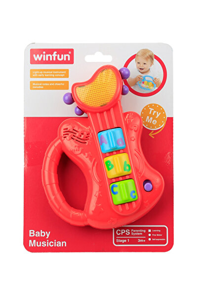 WINFUN جيتار بيبي ميوزيشان - جيتار لعبة مضيء مع أغاني وإيقاعات ومؤثرات صوتية