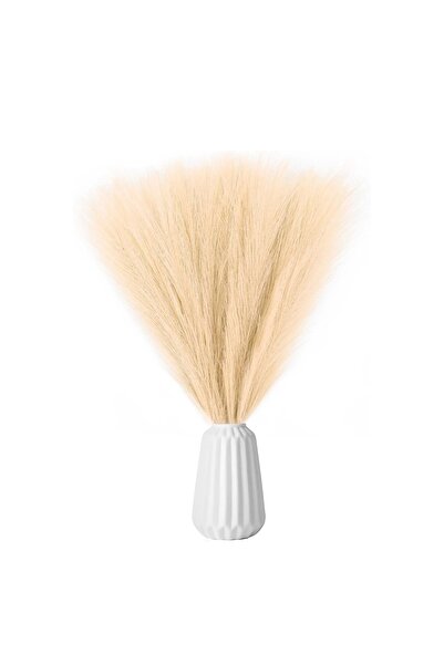LUXER Set of 3 Artificial Silk Pampas Grass for Home, Office or Event Decorations, Cream
