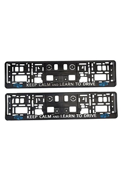 OEM Set 2 suporti numar inmatriculare 3D Keep Calm AND Learn To Drive